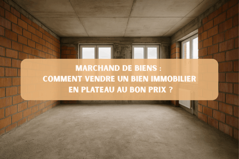 Intérieur d’un bien immobilier en plateau avant travaux, murs en briques apparentes et fenêtres PVC, illustrant un logement brut à vendre avant rénovation.