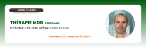 Vendredi 30/01/2026 à 12h30 - Thérapie MDB